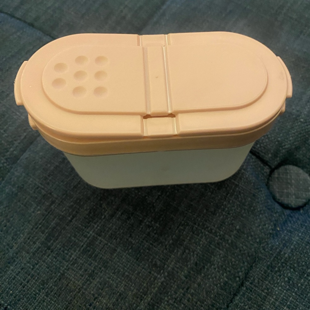 Vintage pink and clear spice Storage Container